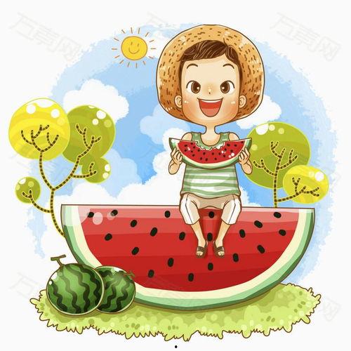 吃瓜群众夏日休闲,吃瓜群众欢乐时光